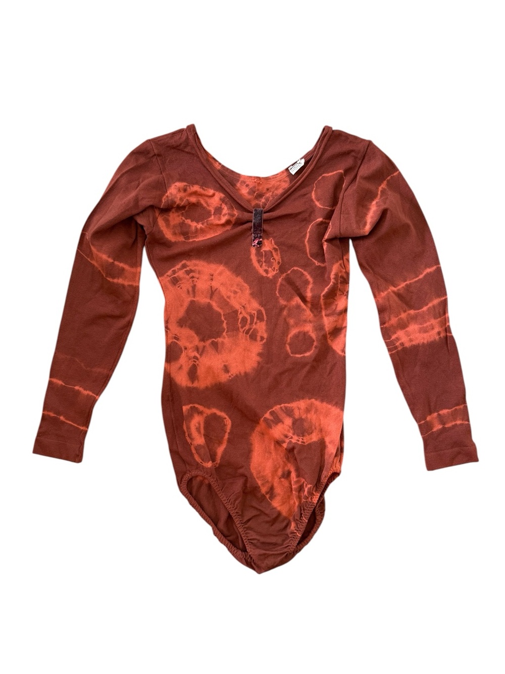 Rare Vintage 1970s Danskin Tie Dye Leotard Gymnastics Dance Bodysuit Medium
